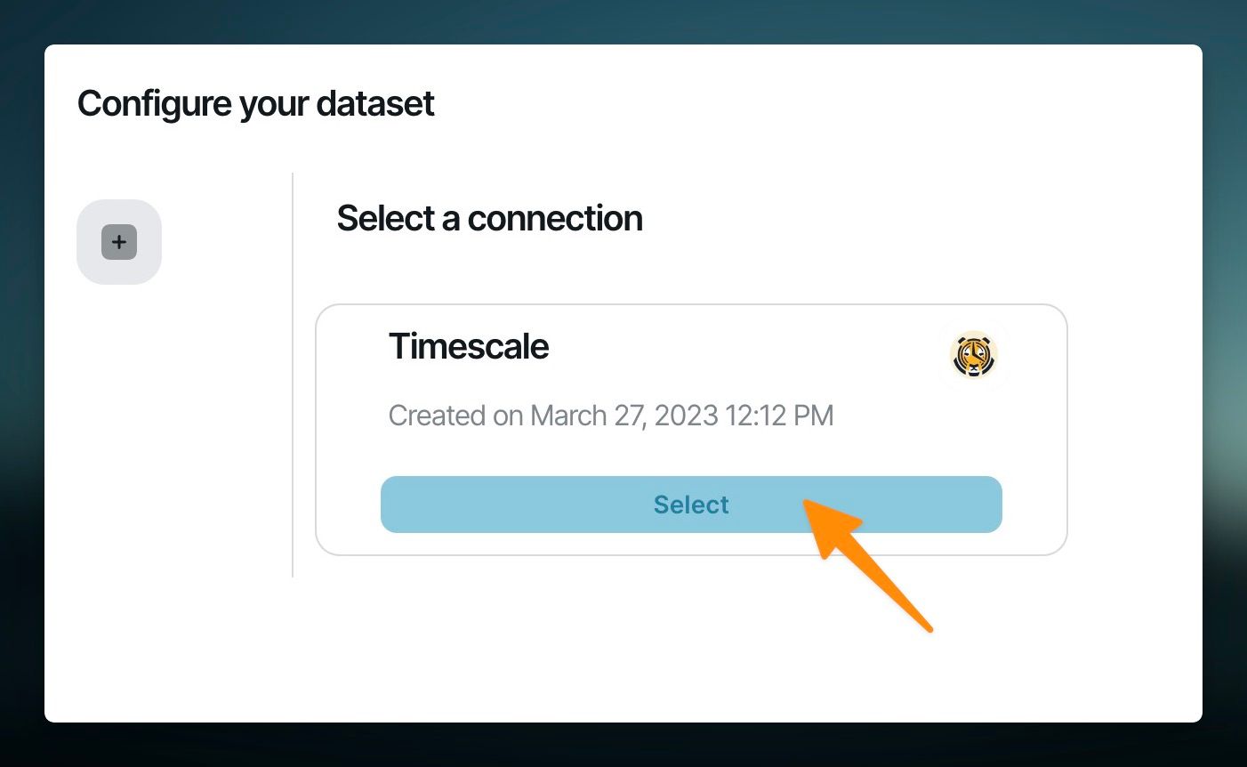 Connecting Chartbrew dataset to TimescaleDB